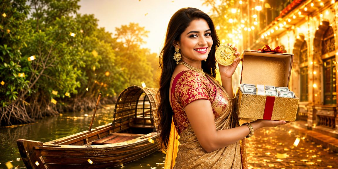 সুন্দরবন অঞ্চলের পটভূমিতে বাংলাদেশি খেলোয়াড়ের ad 77 হাই রোলার বিনোদন মুহূর্ত